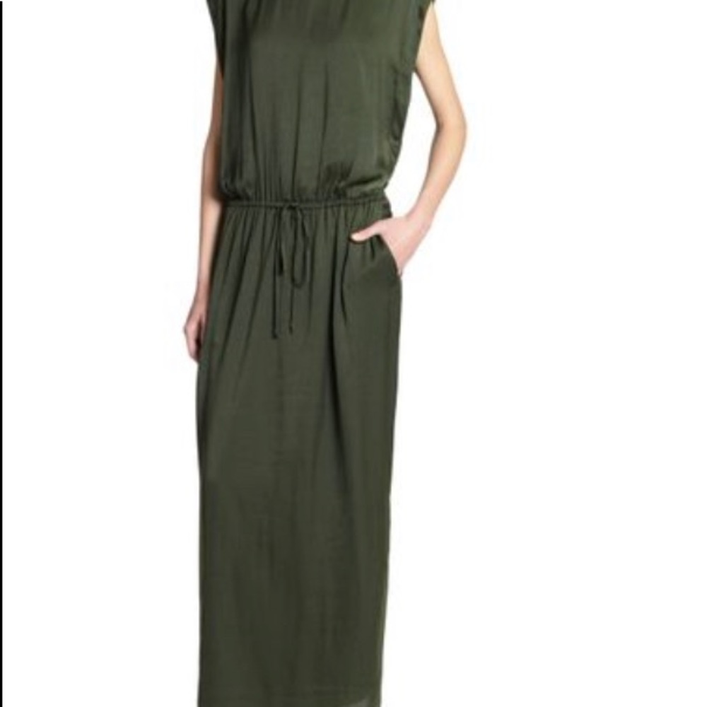 Vince green maxi dress